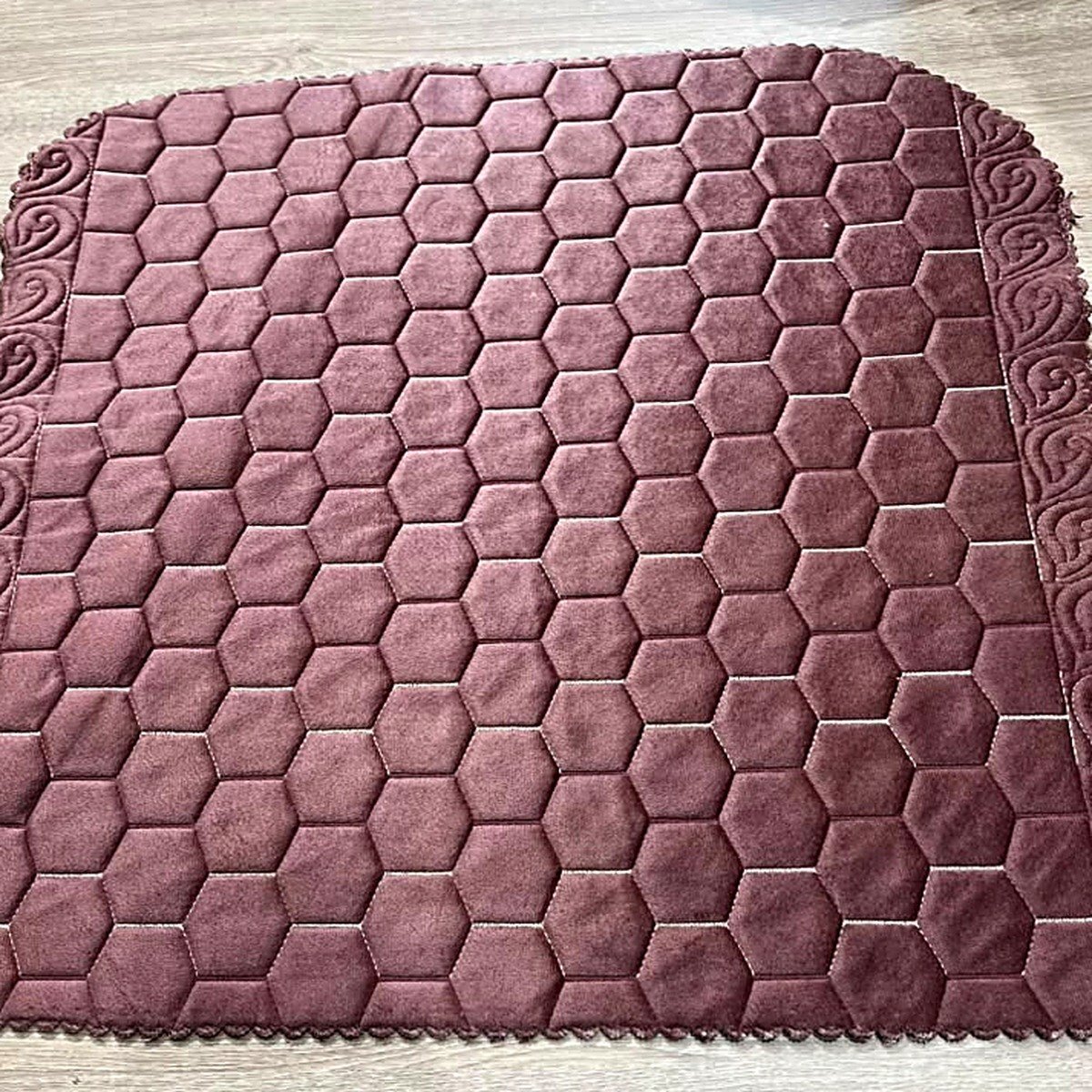Honeycomb Quilted Velvet Seat Cover